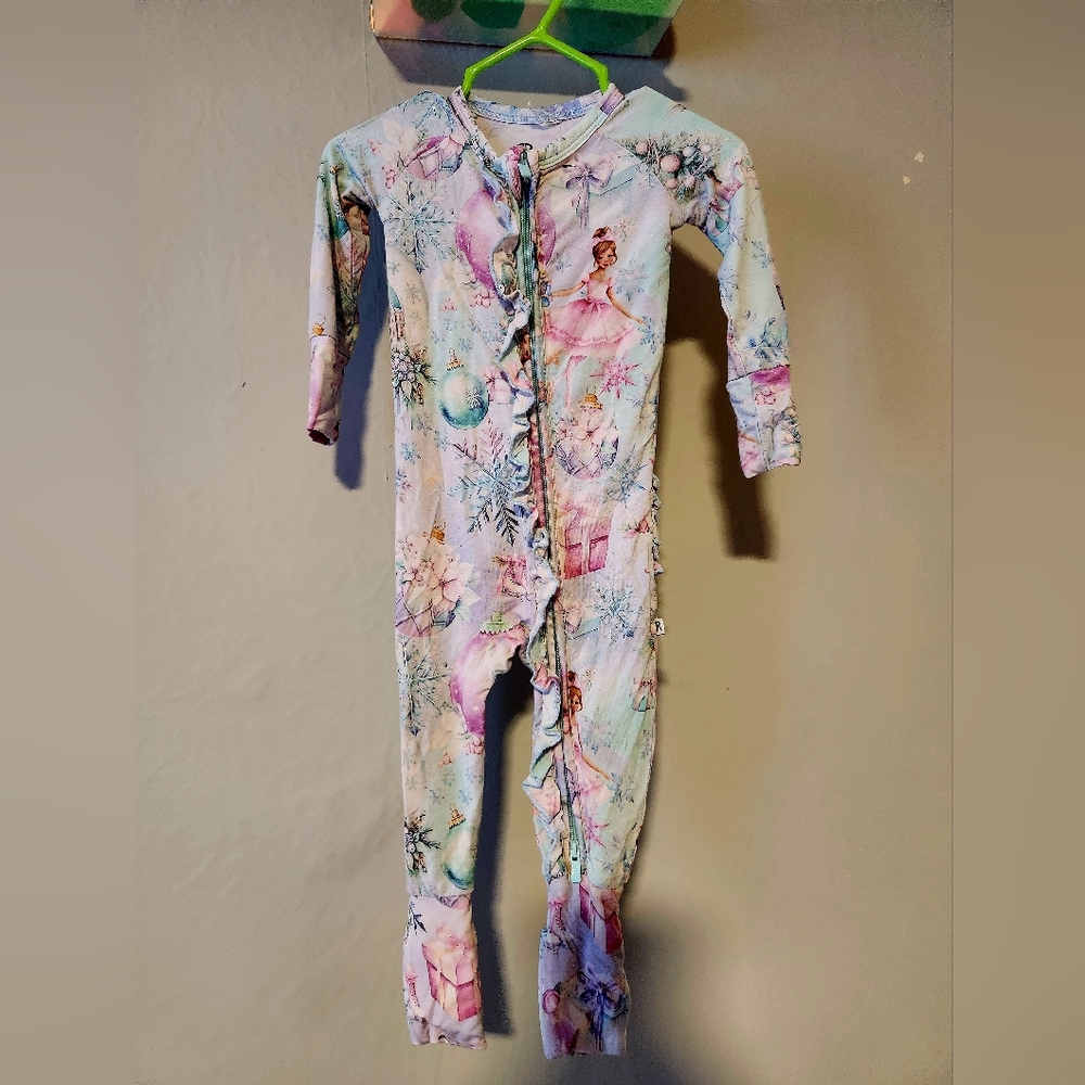 Bums & Roses 6-9m Bamboo Nutcracker Footie